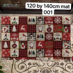120 by 140cm Christmas Mat