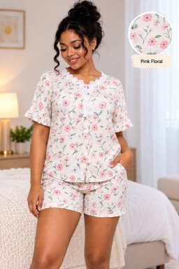 2-PIECE TOP & SHORT LOUNGEWEAR/NIGHTWEAR SET