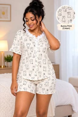 2-PIECE TOP & SHORT LOUNGEWEAR/NIGHTWEAR SET