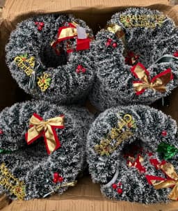 30CM White/Green Christmas Wreath