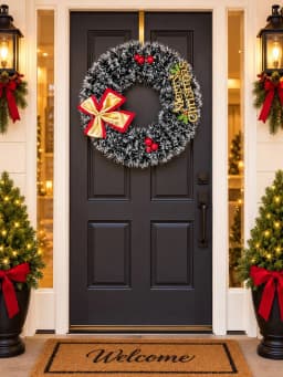 30CM White/Green Christmas Wreath