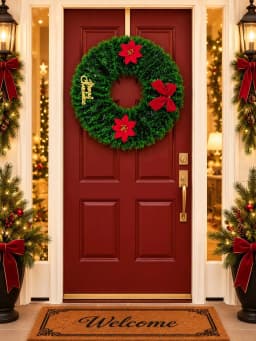 40CM BOW Christmas Wreath