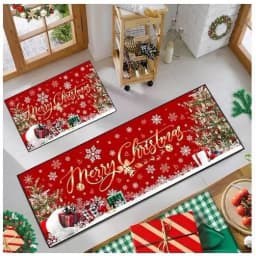 Christmas kitchen anti slip floor mat (001). 50by80 + 50by160