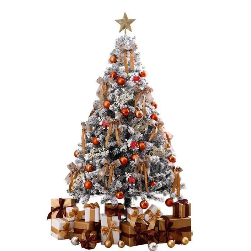 Christmas snow tree (brown carton) 180CM (4 feet) Comes with all the accessories and lights as seen vn