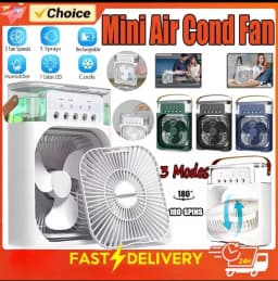 Non rechargeable MIST FAN WTH color CHANGING LED LIGHT