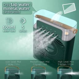Non rechargeable MIST FAN WTH color CHANGING LED LIGHT