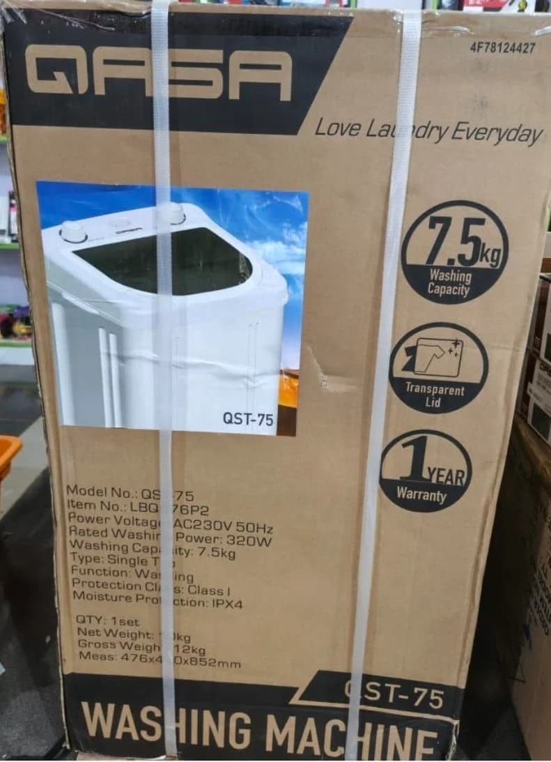 Qasa 7.5kg Single tub washing machine