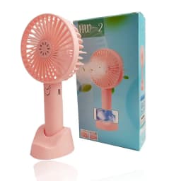RECHARGEABLE MINI TABLE/HAND FAN WITH STAND