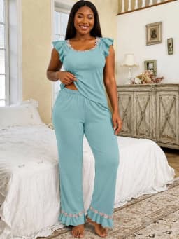 TOP & PALAZZO SPANDEX NIGHTWEAR/LOUNGEWEAR SET (NW03)